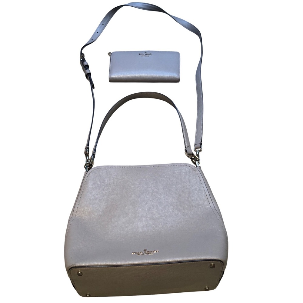 Kate Spade New York‎ Taupe Pebbled Leather Hobo Bag and Matching Wallet Set